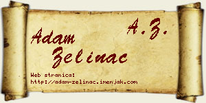 Adam Zelinac vizit kartica